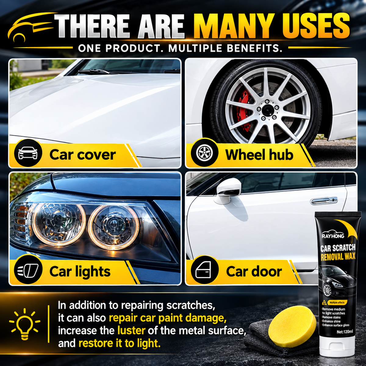 ✨ Car Scratch Removal Wax – Buy 1 Get 1 Free