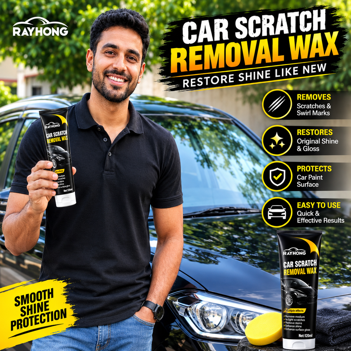 ✨ Car Scratch Removal Wax – Buy 1 Get 1 Free